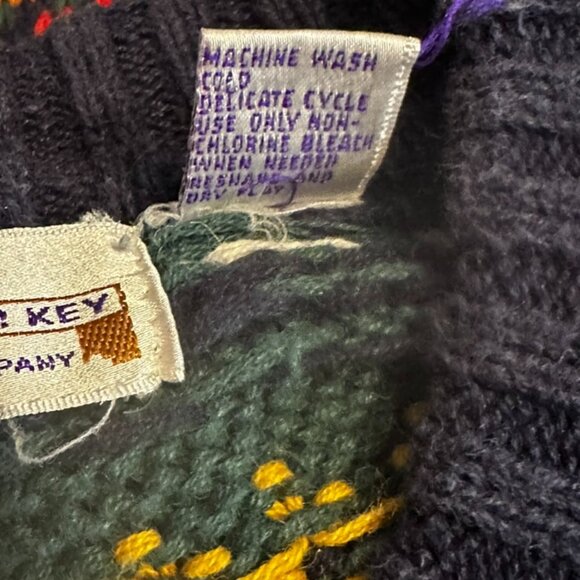 Vintage Fair Isle Copper Key Clothing Company Button Up Cardigan Unisex Small - Picture 8 of 9
